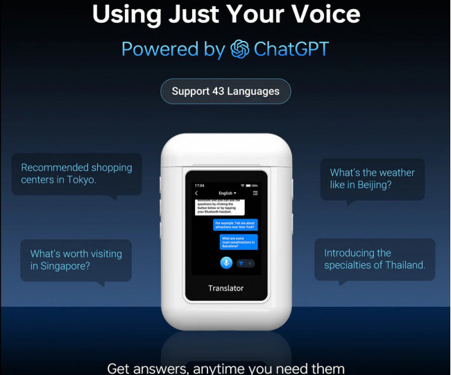 Наушники-переводчики со встроенным ChatGPT -  ANFIER A8 AI Translator Earbuds